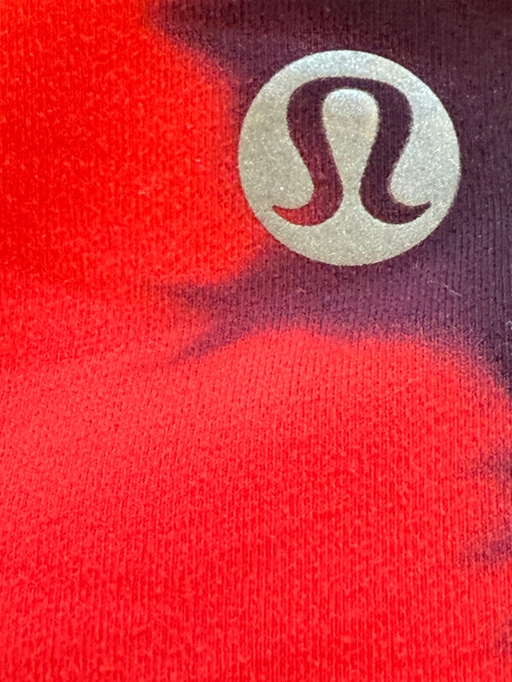 Lululemon Wunder Train HR 25” Leggings Carnation Red Black Tie Dye - Size 6 - Picture 8 of 10